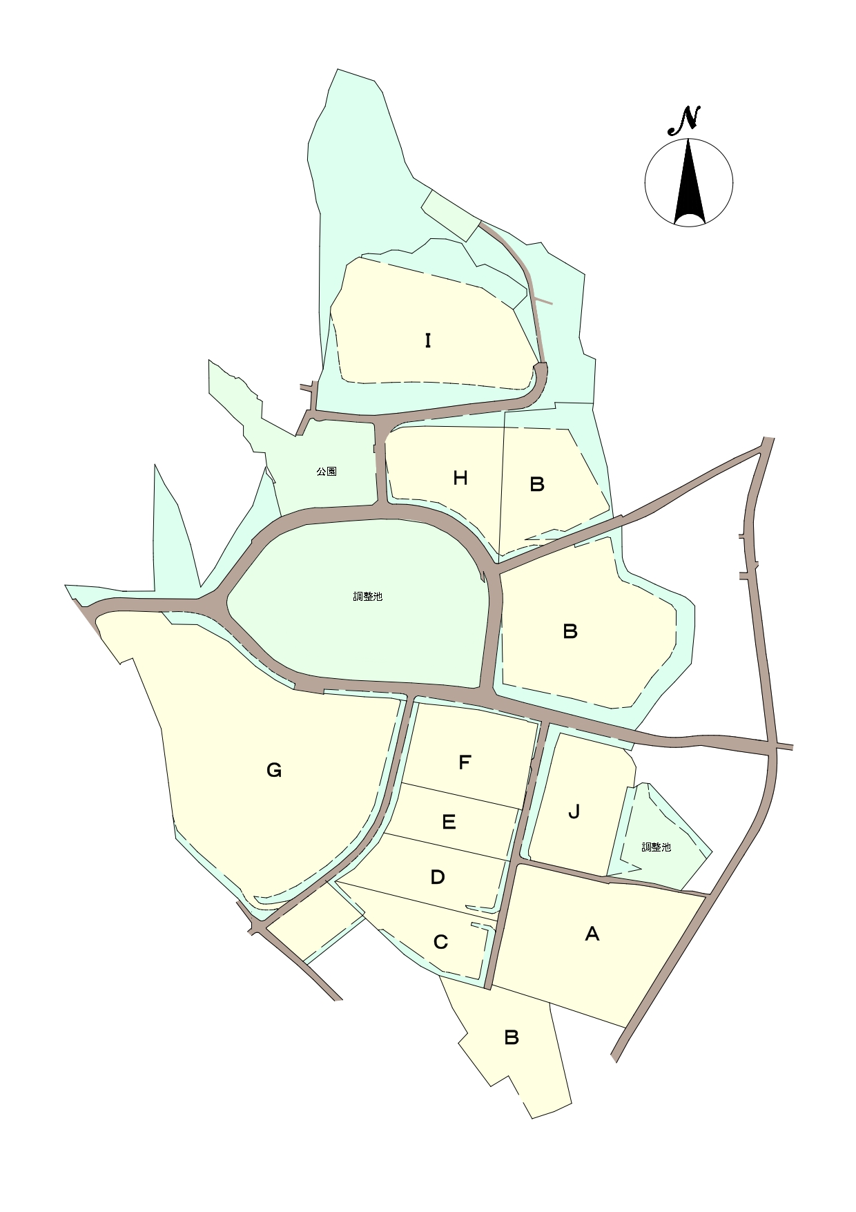 広島中央サイエンスパークの分譲図のイラスト