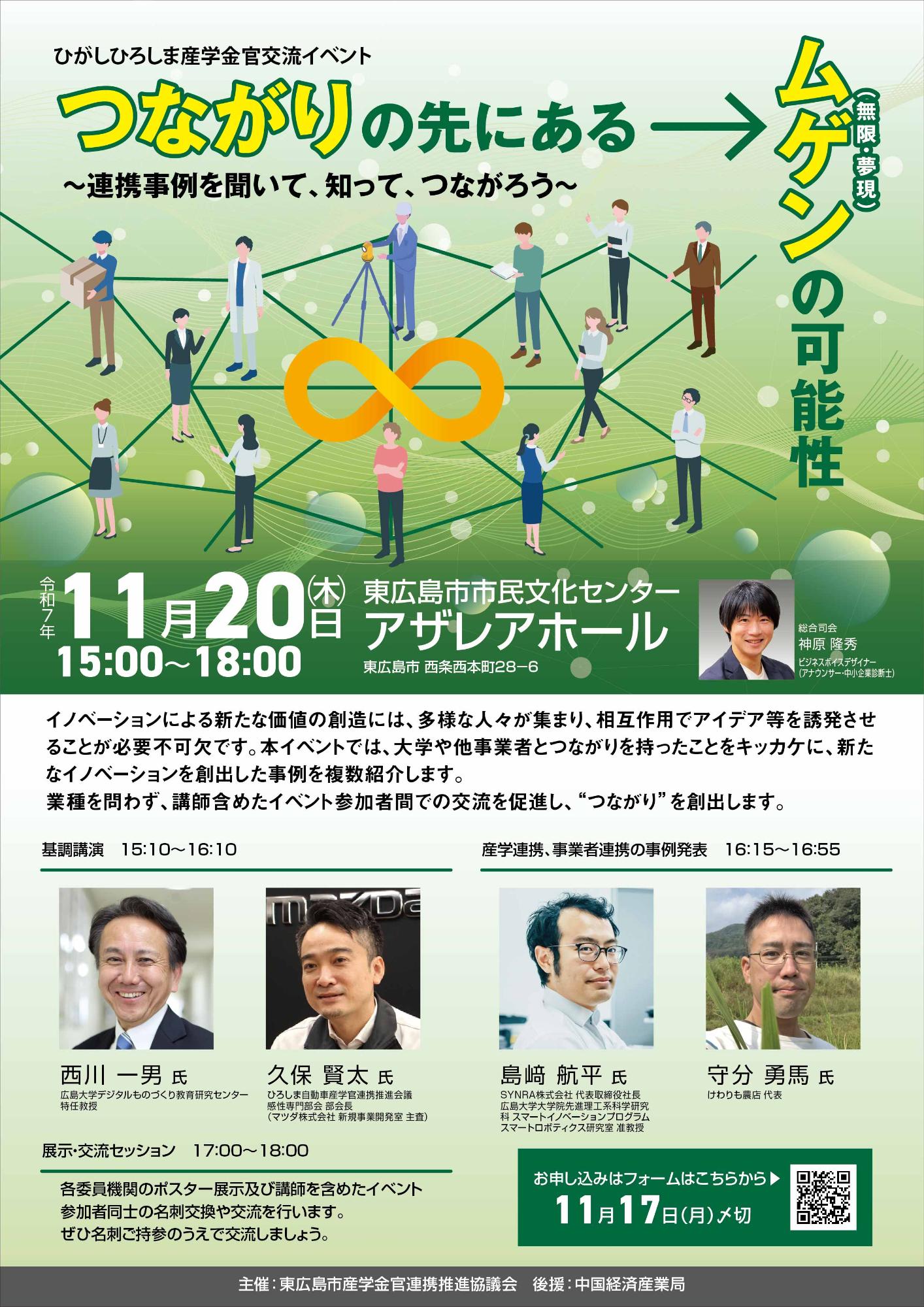 （イメージ）【ひがしひろしま産学金官交流イベント】”つながり”の先にあるムゲン（無限・夢現）の可能性