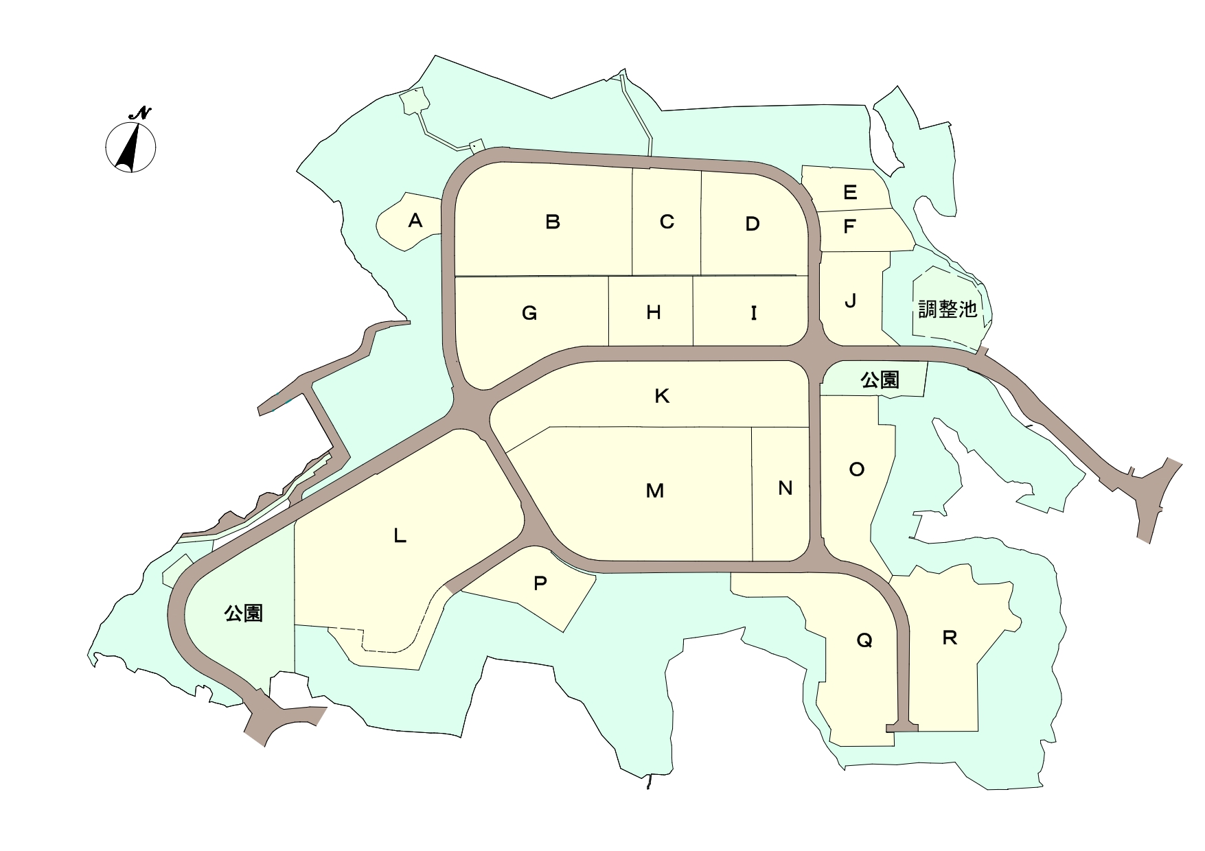 志和流通団地の分譲図の写真