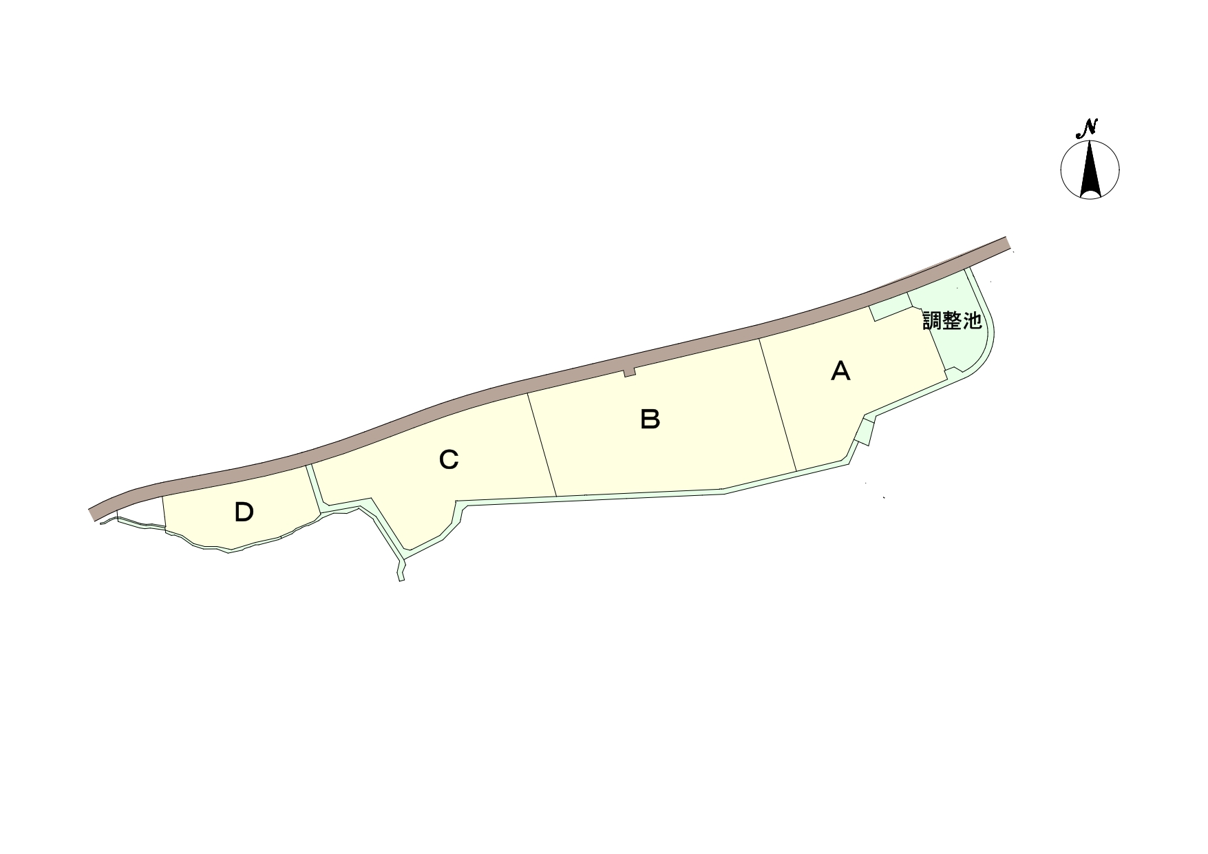 吉川第二工業団地区画図