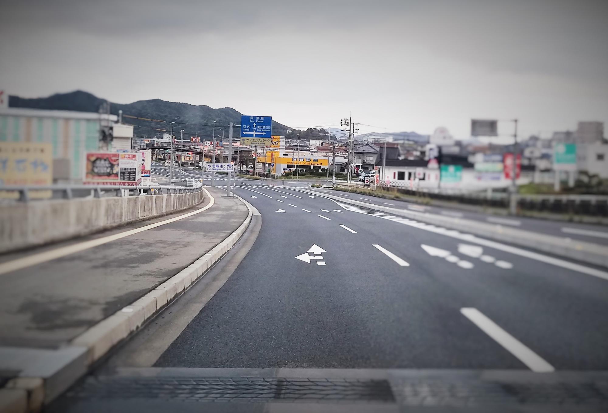 藤田沖交差点を北方向から撮影