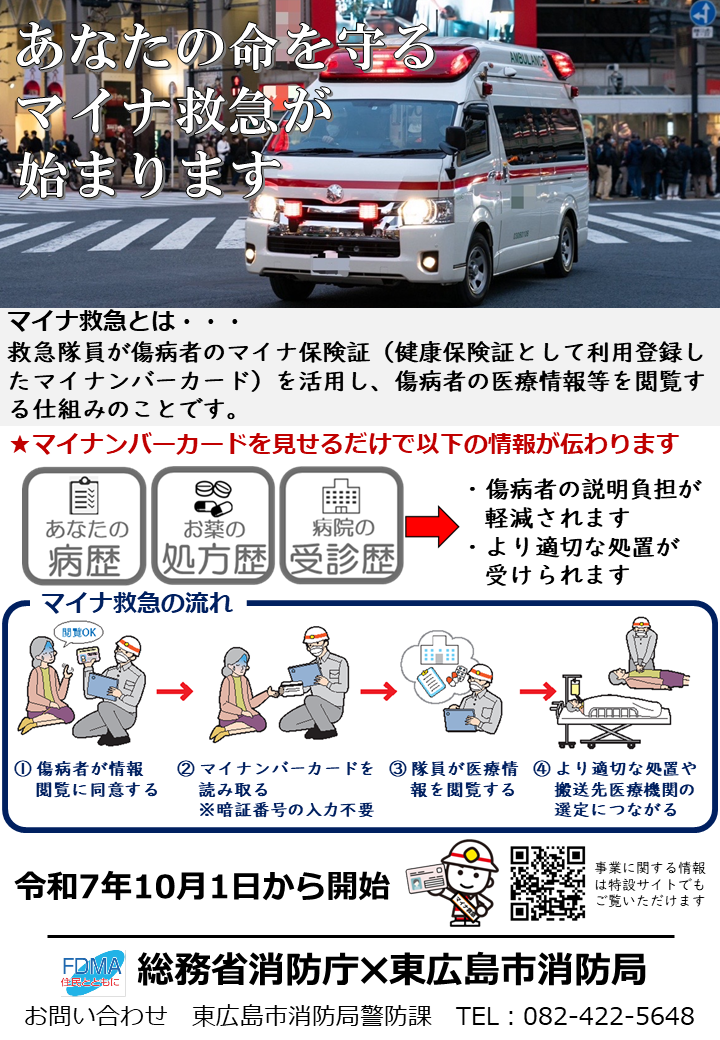マイナ救急広報チラシ 表面