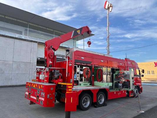救助工作車の展示