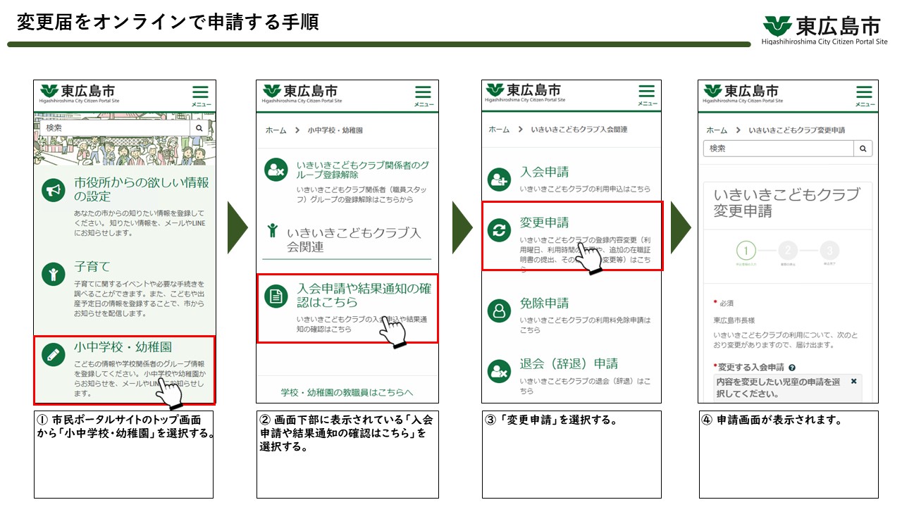 変更申請の操作方法1