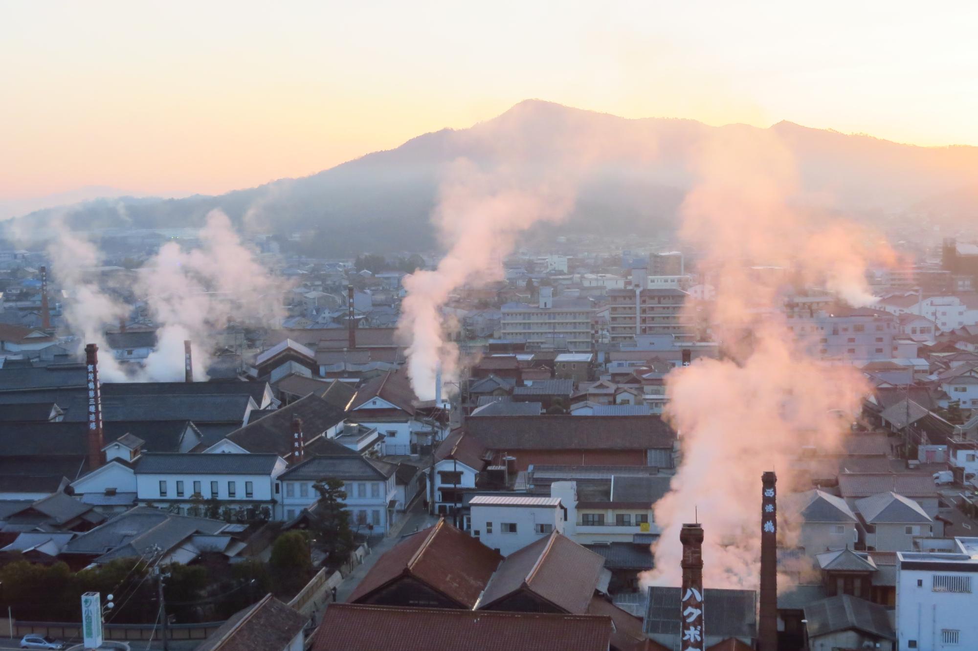 西条酒蔵地区の酒蔵群