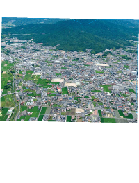 寺西小学校区の航空写真です。